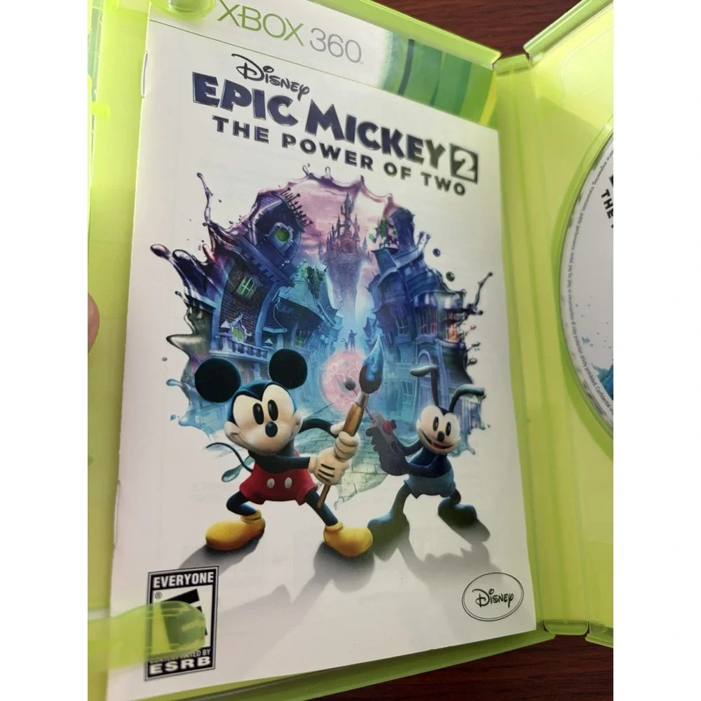 Disney Epic Mickey 2: The Power of Two Microsoft Xbox 360 2012 CIB Video Game